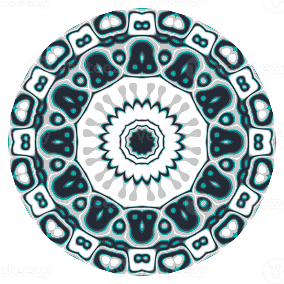 Mandala pattern ornament with circle shape png