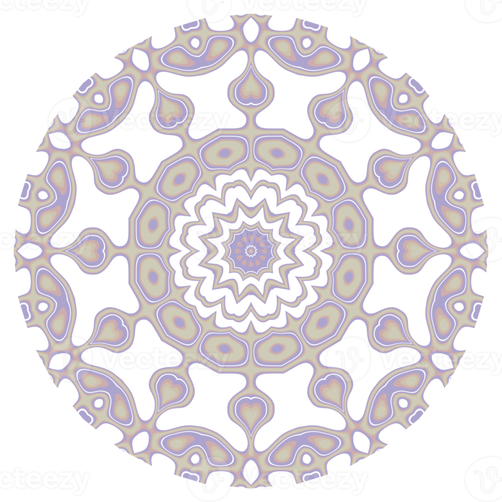 Mandala pattern ornament with round shape png