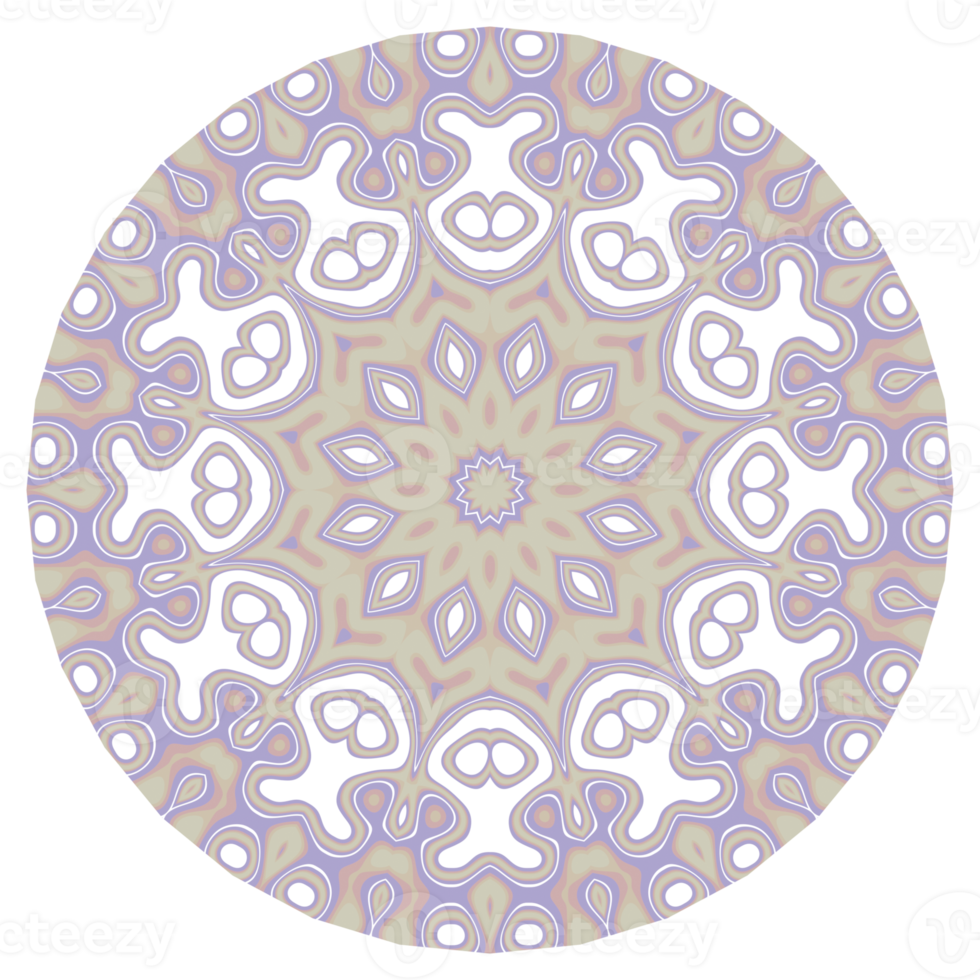 Mandala pattern ornament with round shape png