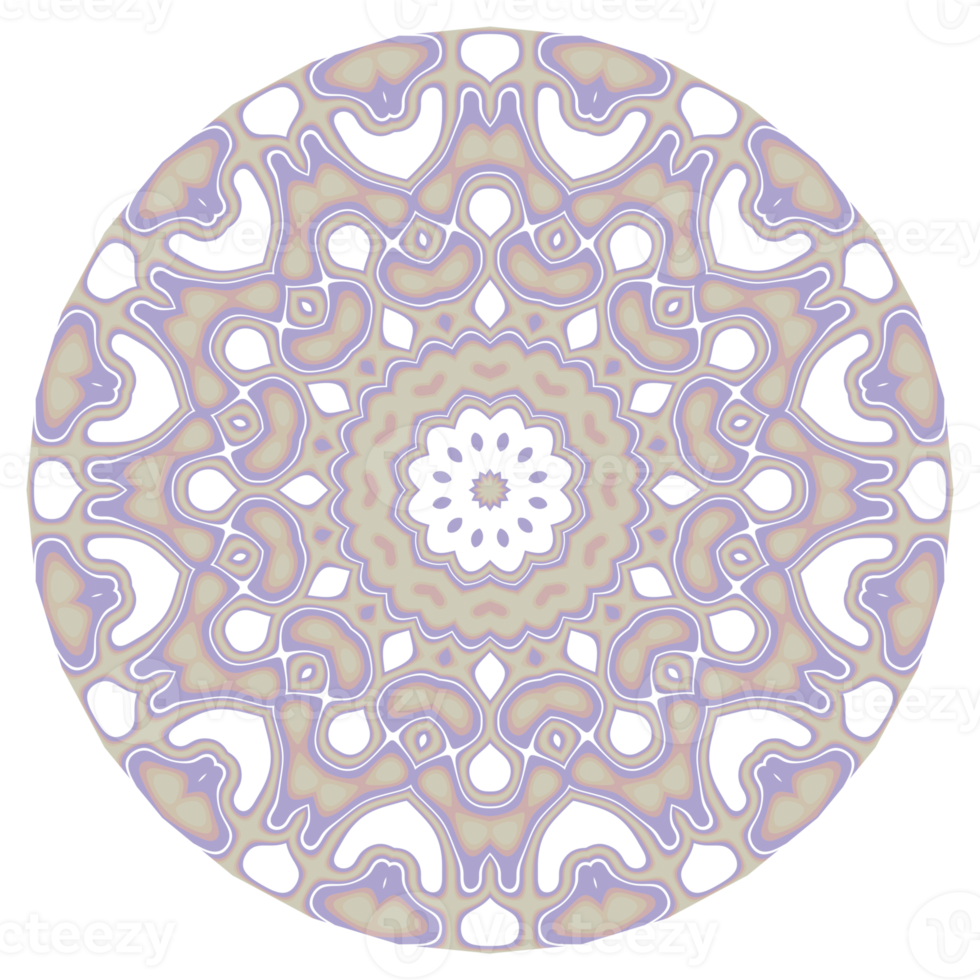 ornamento de padrão de mandala com forma redonda png