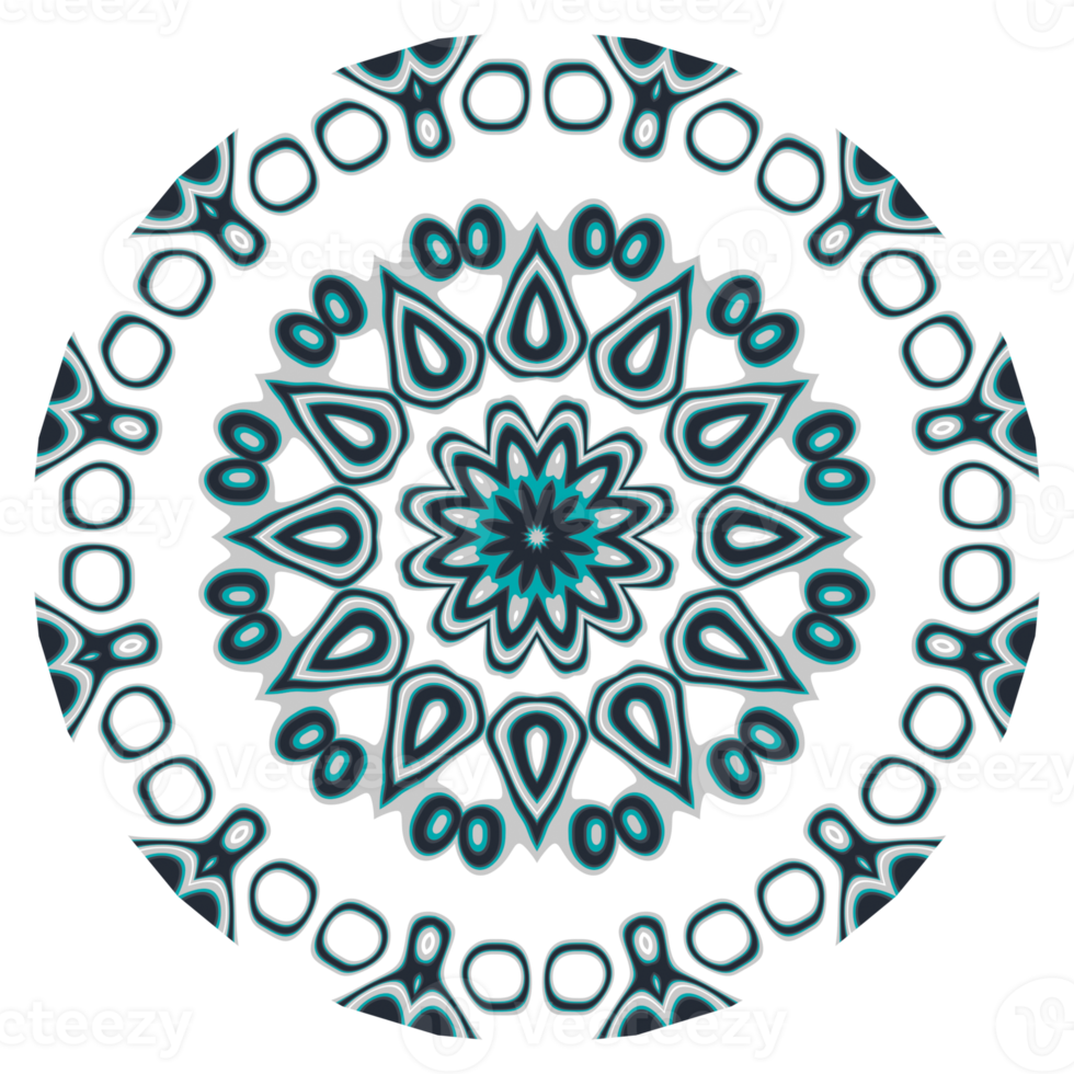 Mandala pattern ornament with circle shape png