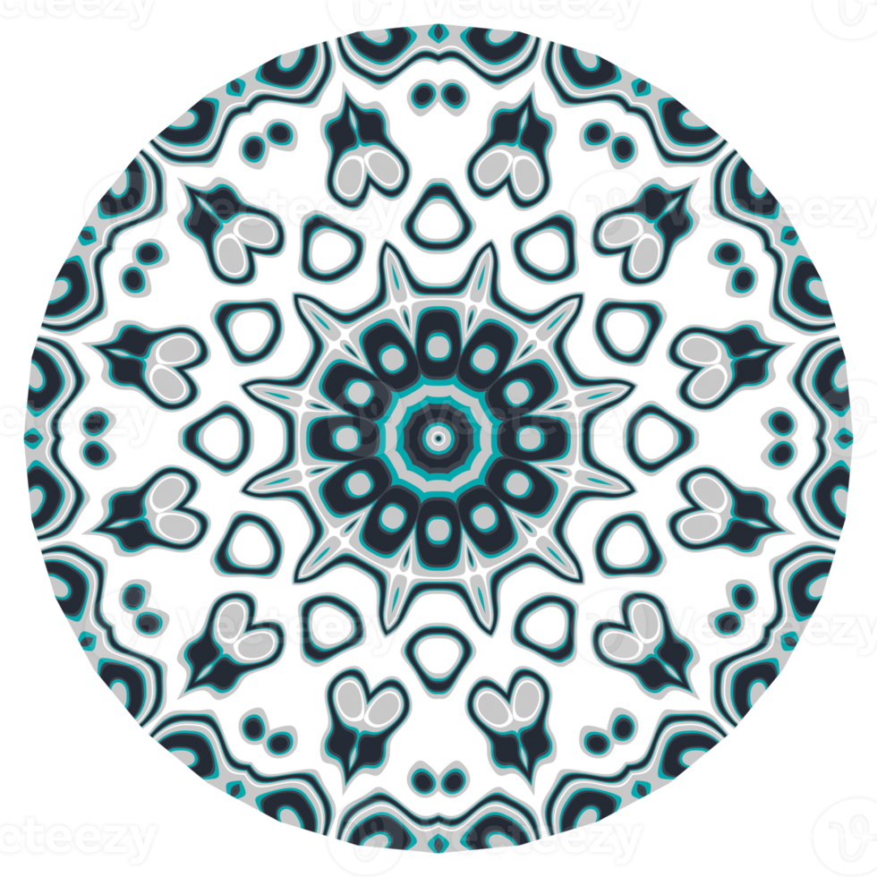 Mandala pattern ornament with circle shape png