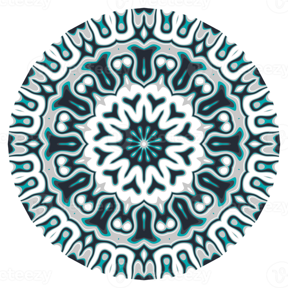 Mandala pattern ornament with circle shape png