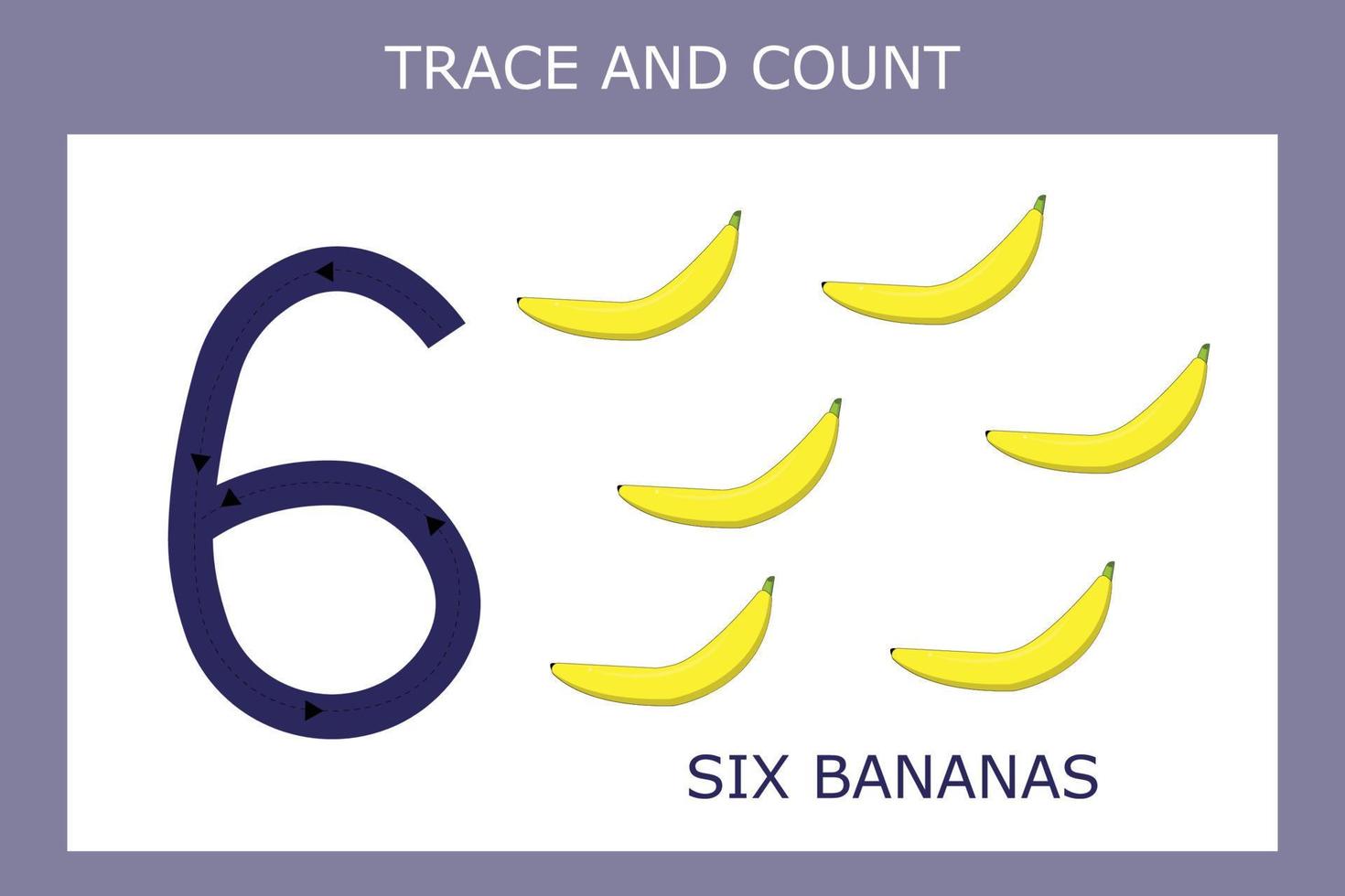 Number training write and count numbers. Exercises handwriting practice vector