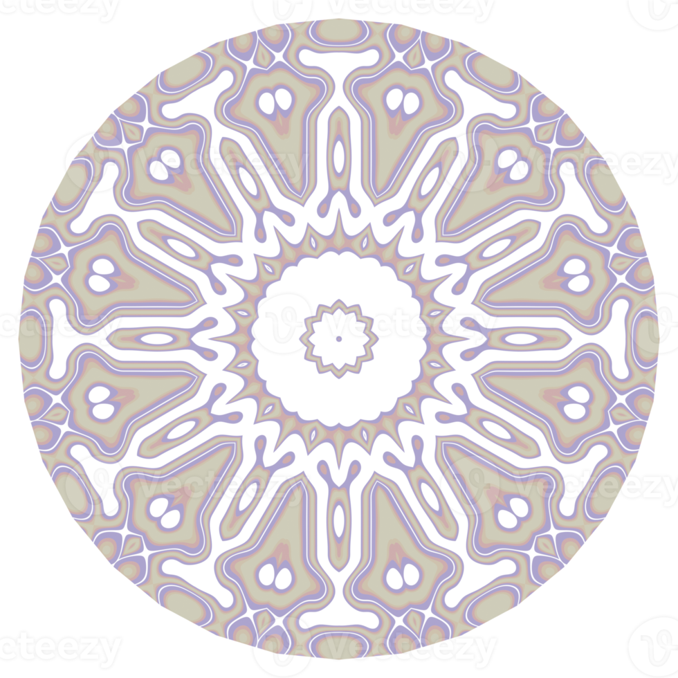 Mandala pattern ornament with round shape png