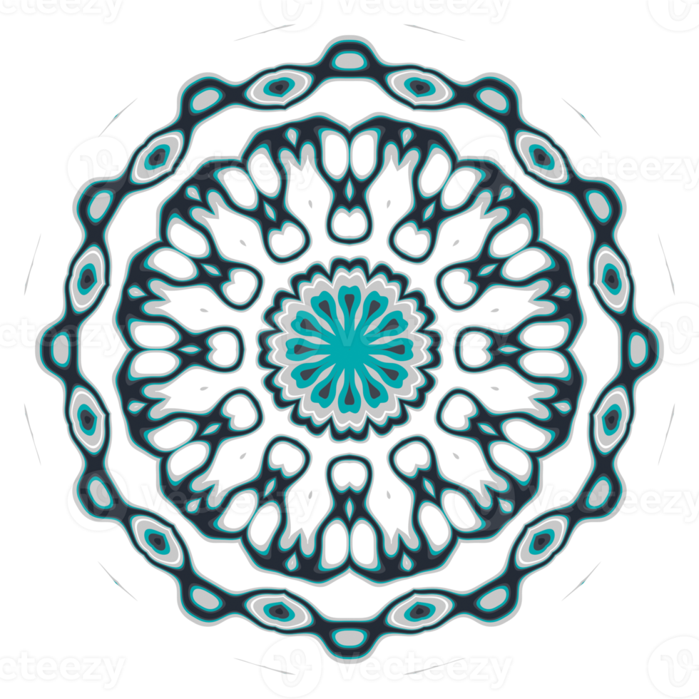 Mandala pattern ornament with circle shape png