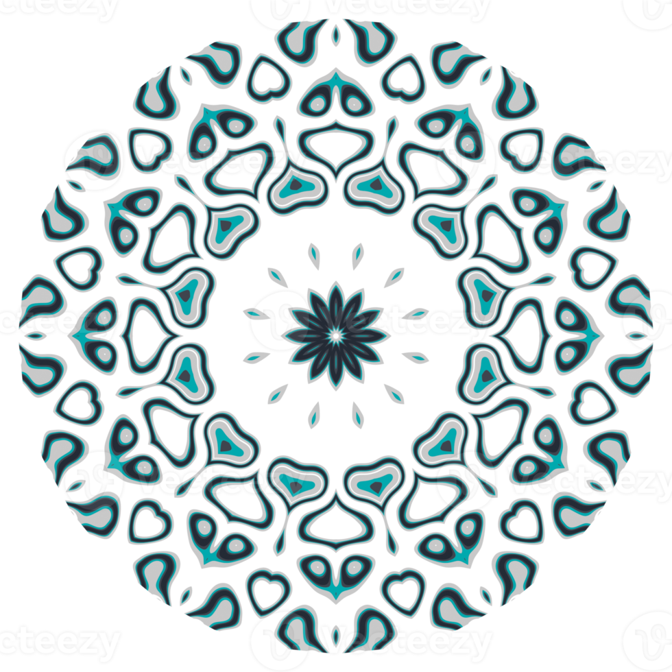 Mandala pattern ornament with circle shape png