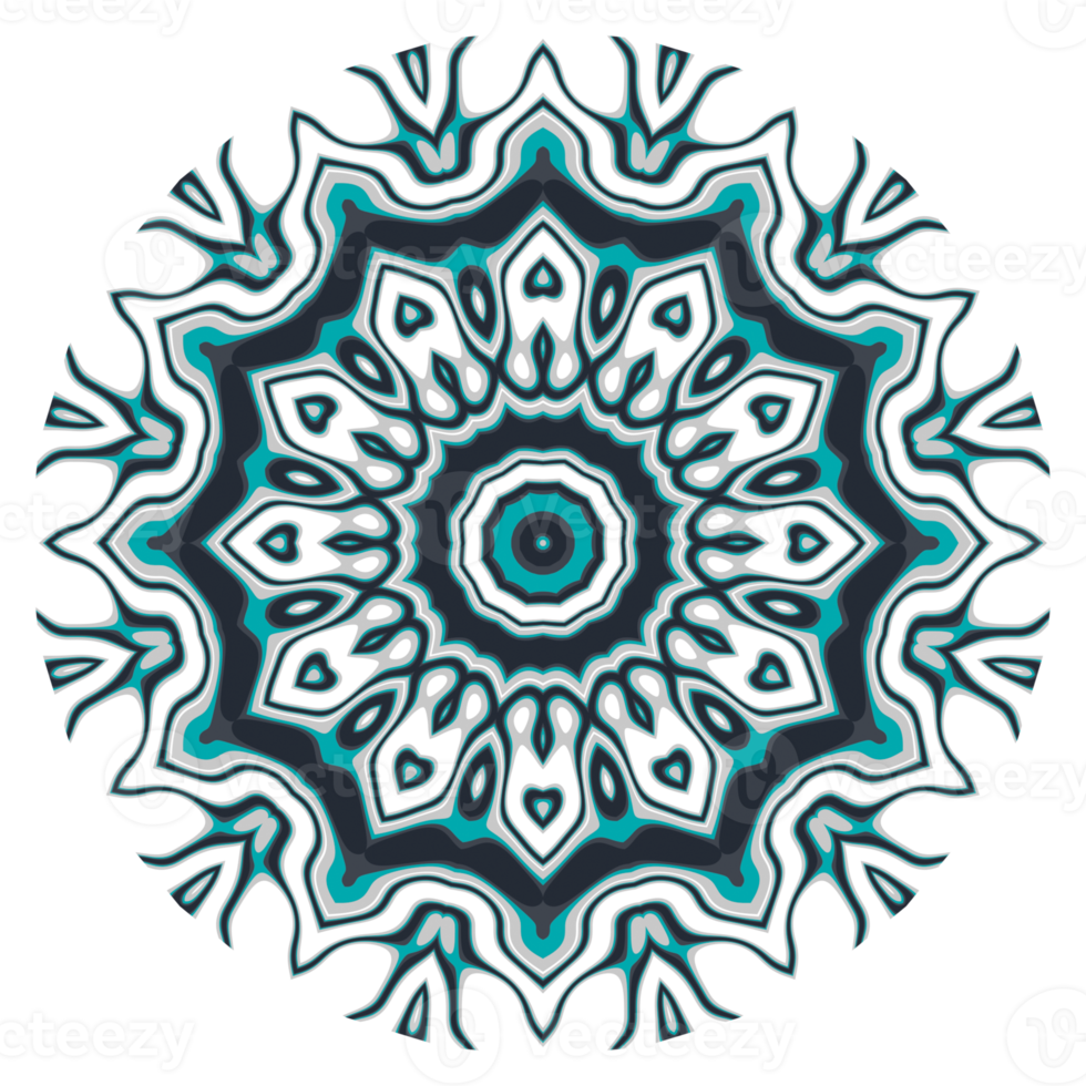 Mandala pattern ornament with circle shape png