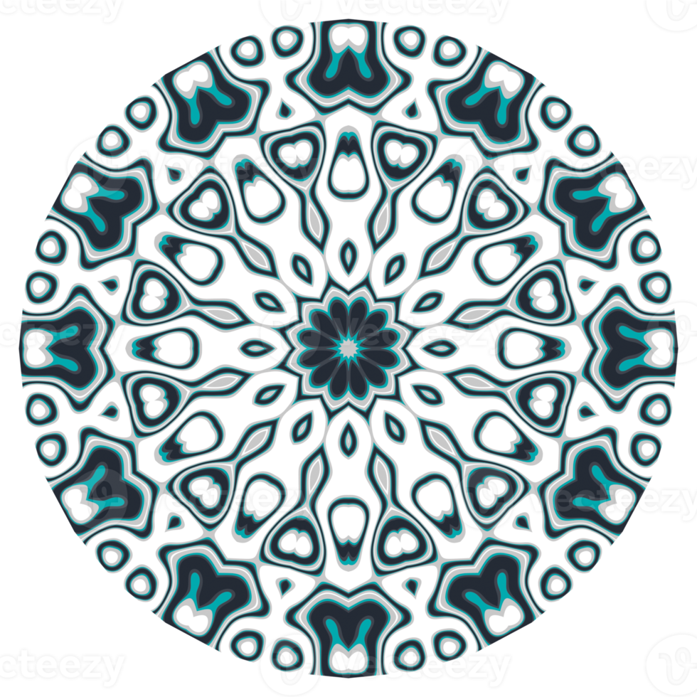 Mandala pattern ornament with circle shape png