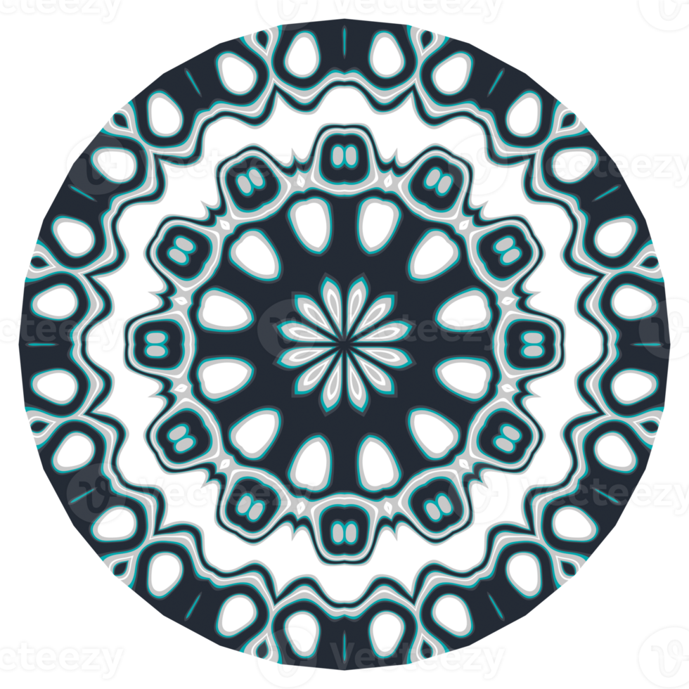 Mandala pattern ornament with circle shape png