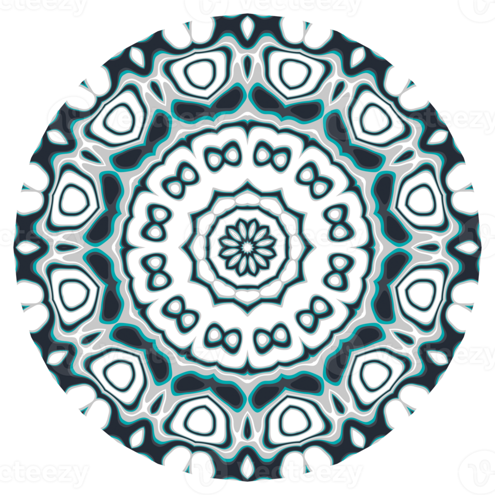 Mandala pattern ornament with circle shape png