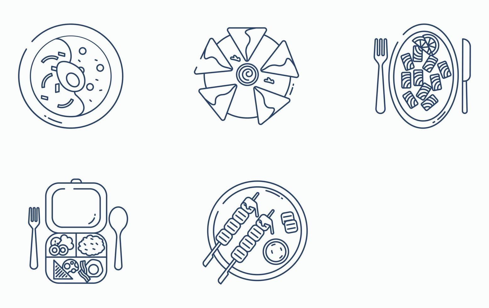 Restaurant food and Fine dining icon set vector