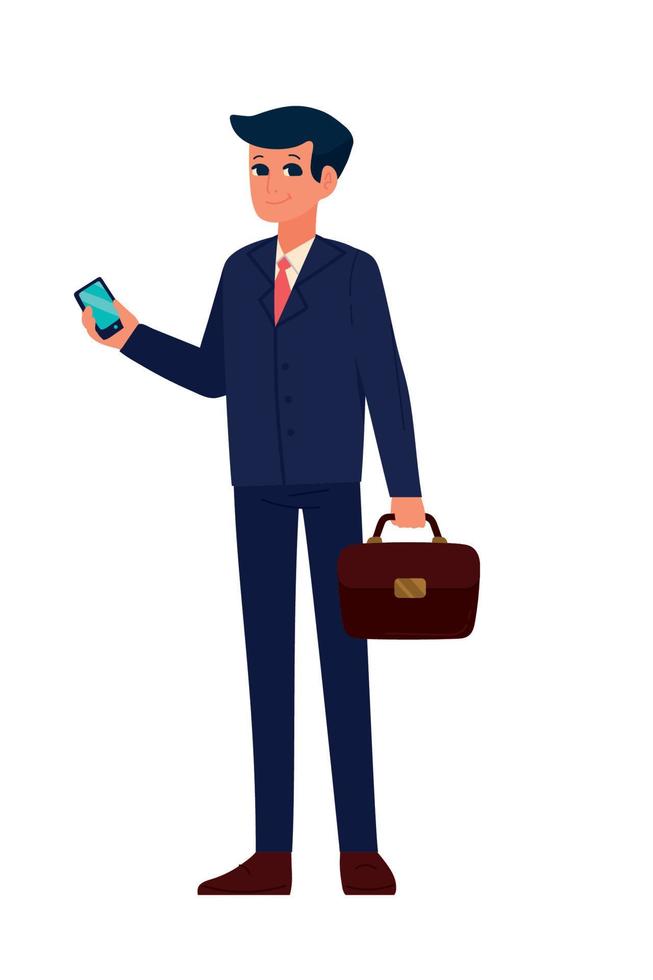 businessman with phone vector