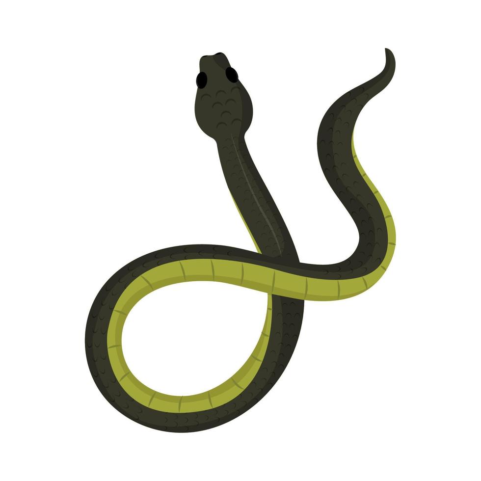 serpiente, plano, icono vector