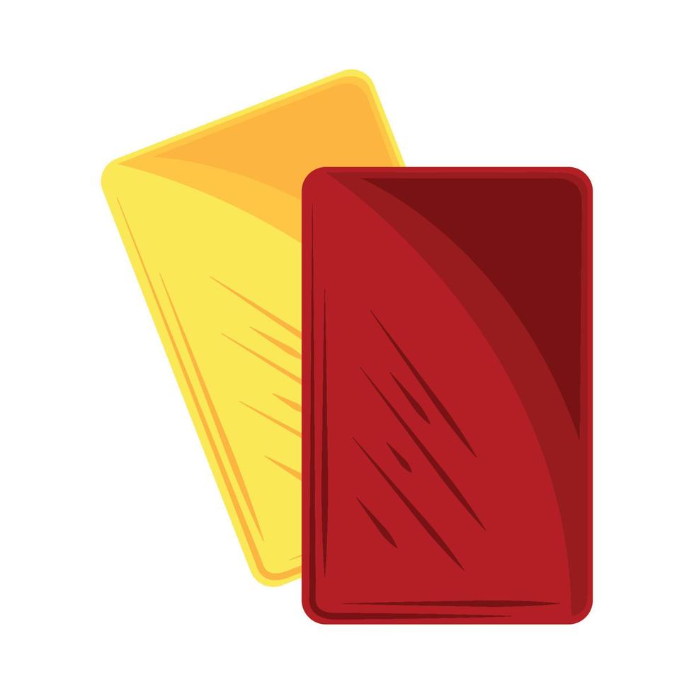 soccer red and yellow cards vector