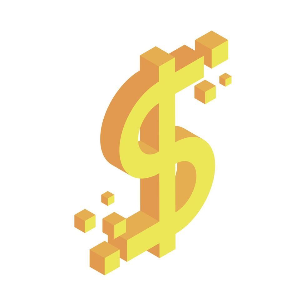 signo de dinero fintech vector