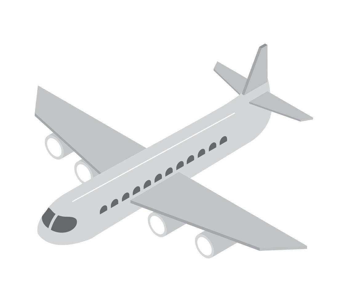 airplane icon flat vector