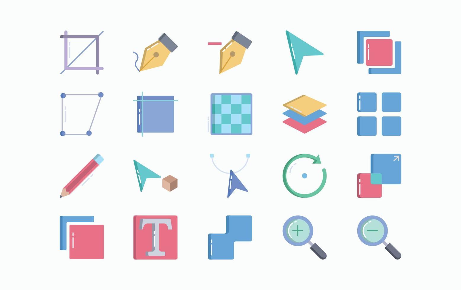 Tools Interface icon set vector