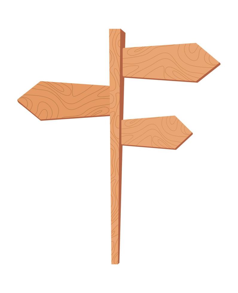 wooden signpost icon vector