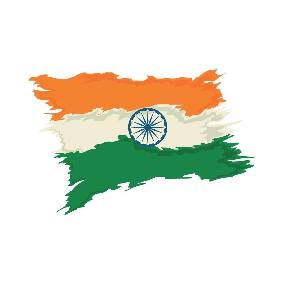 grunge indian flag vector