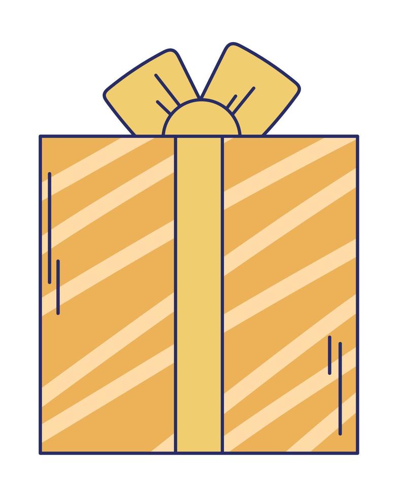 striped gift box vector