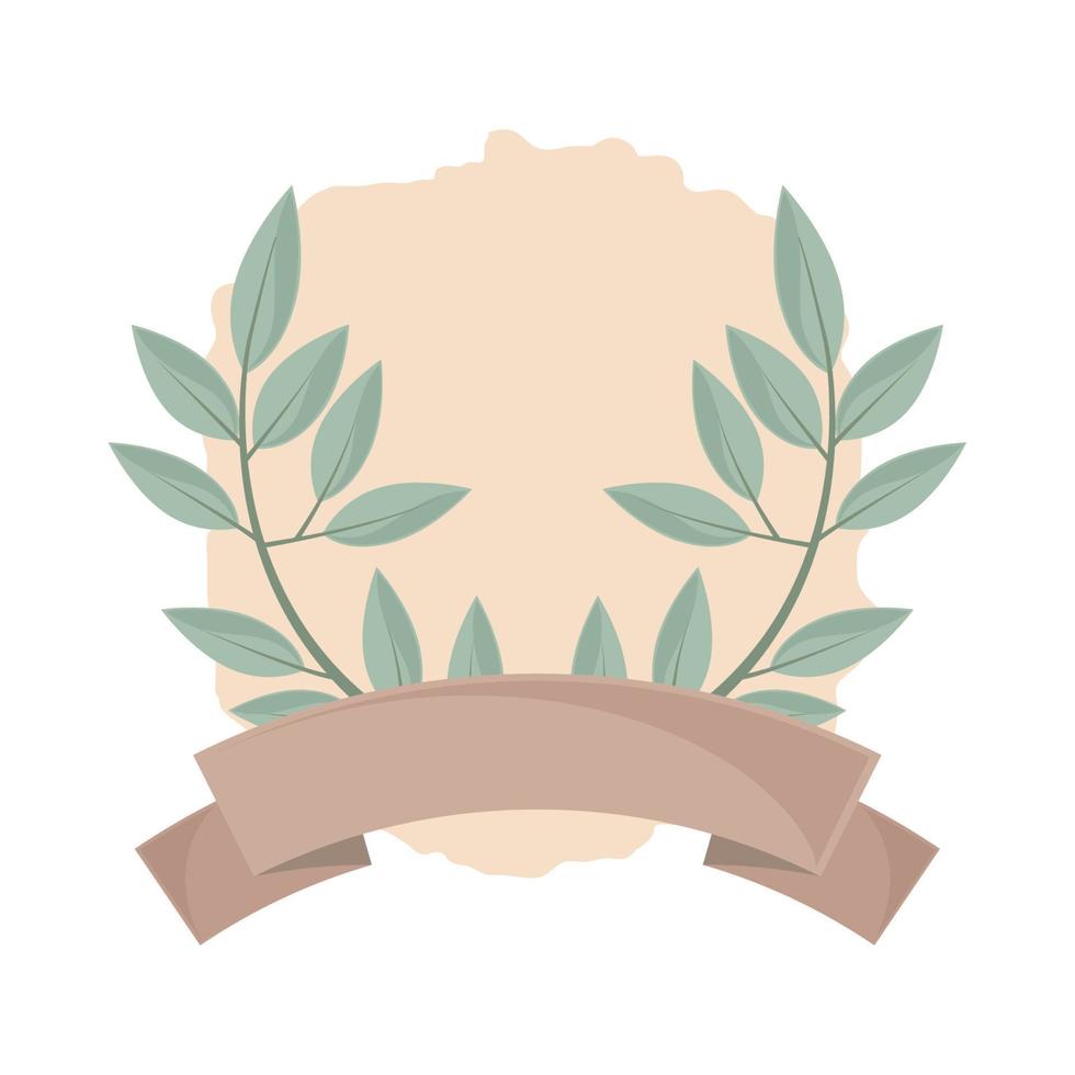 ribbon leaves nature vector