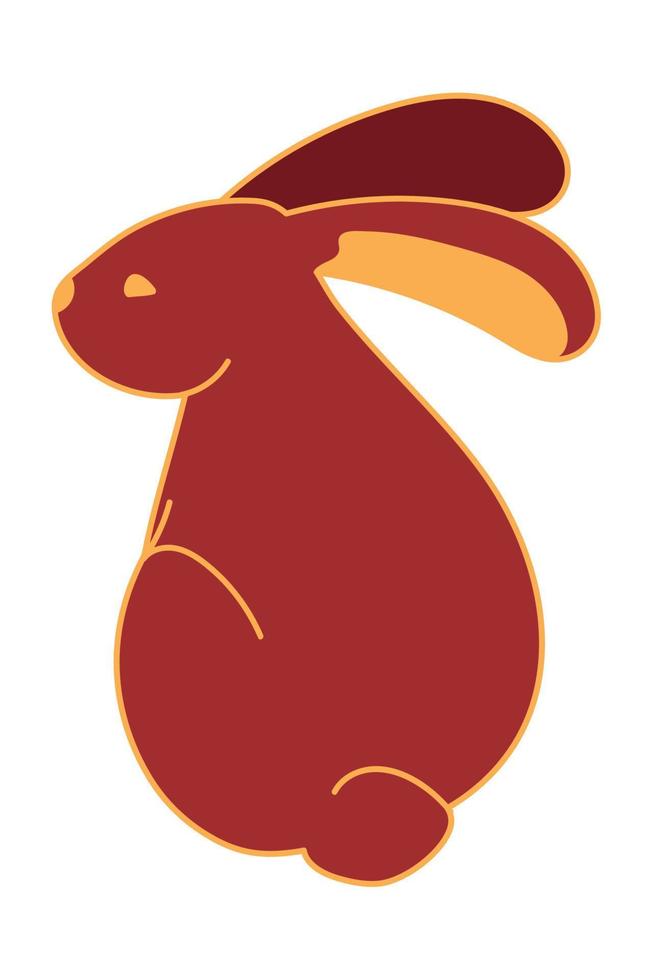 rabbit sitting animal vector