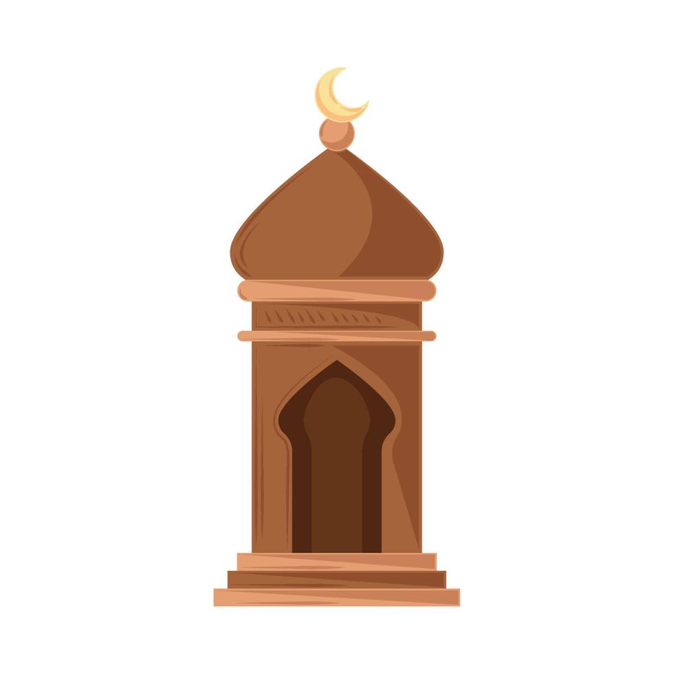islam temple building vector