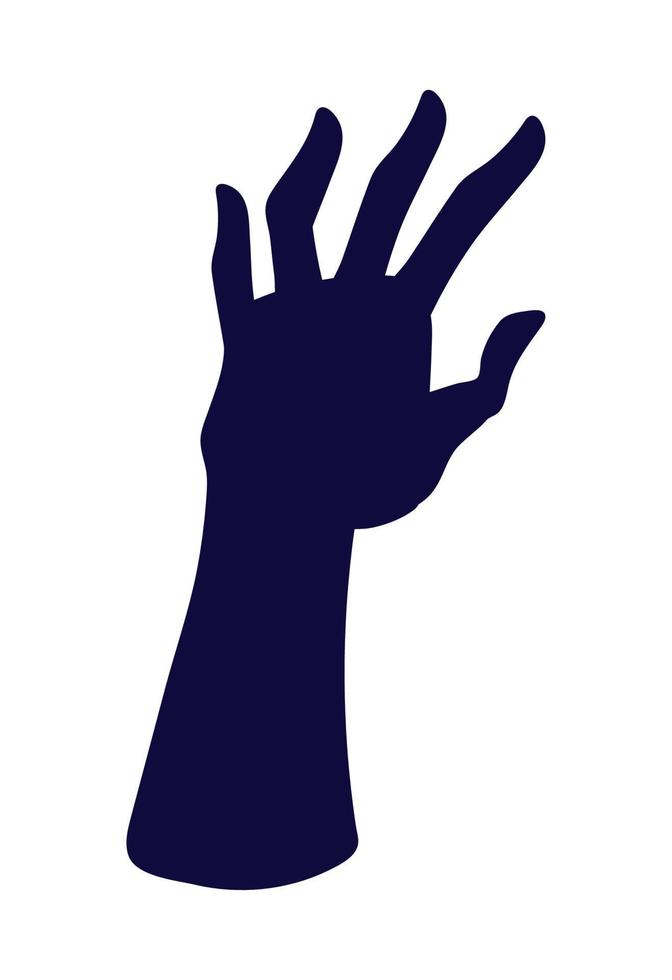 halloween black zombie hand vector