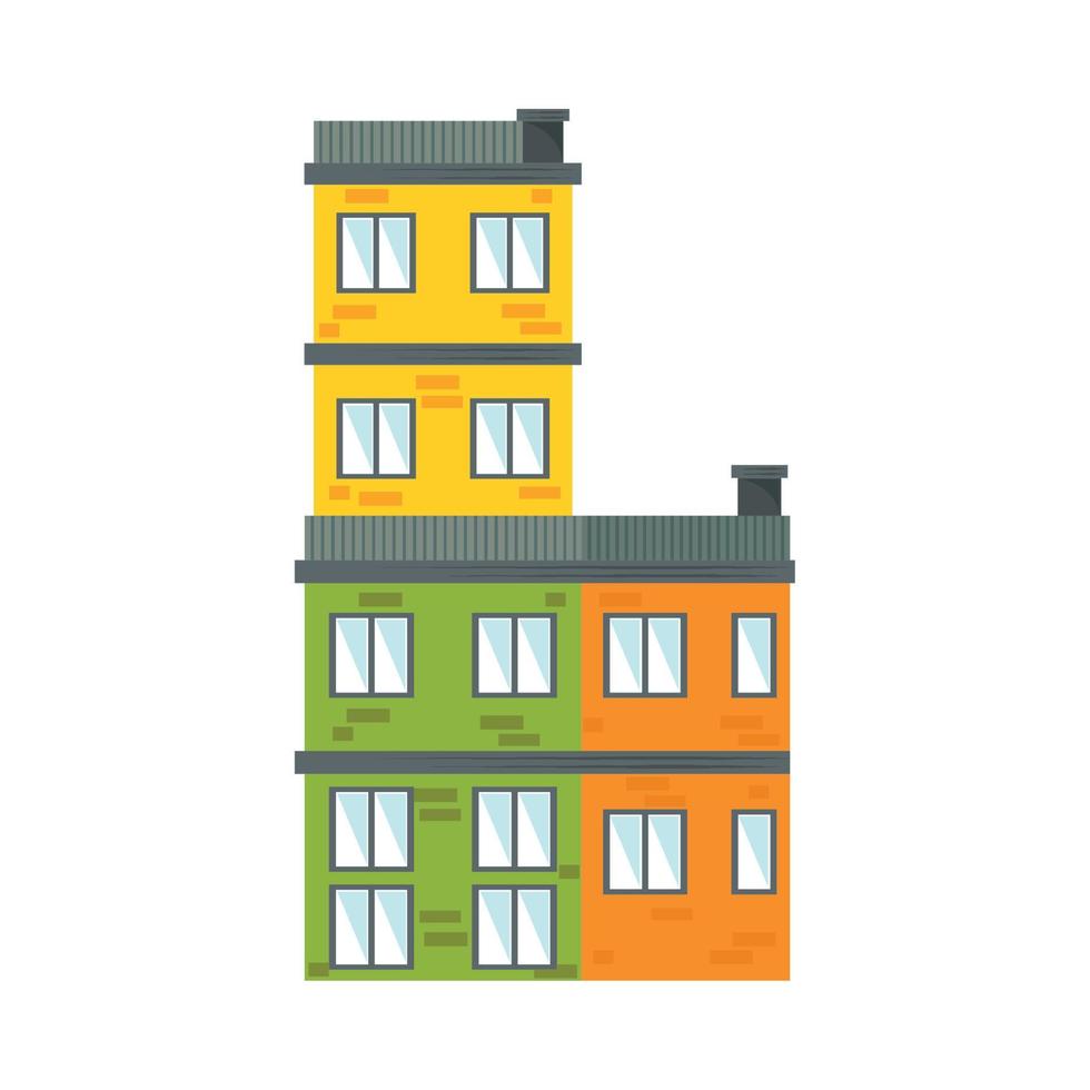 colored building urban vector