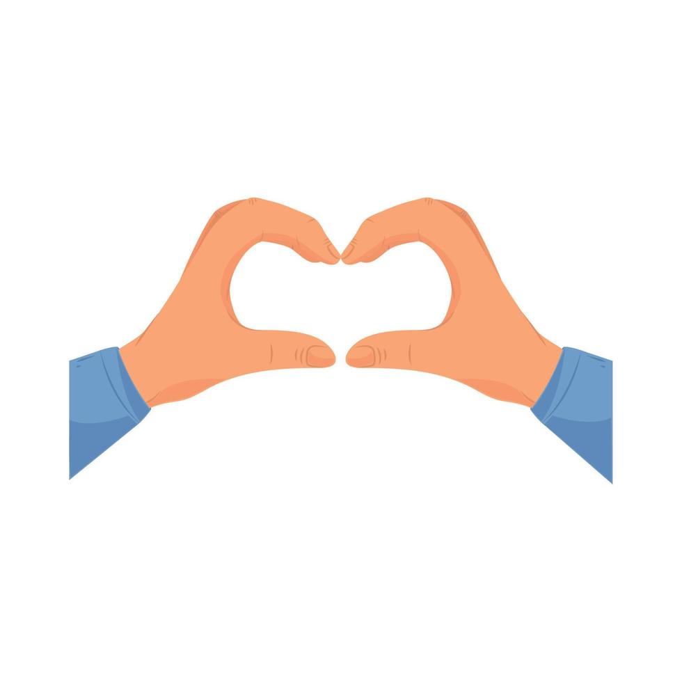 hands making a heart vector