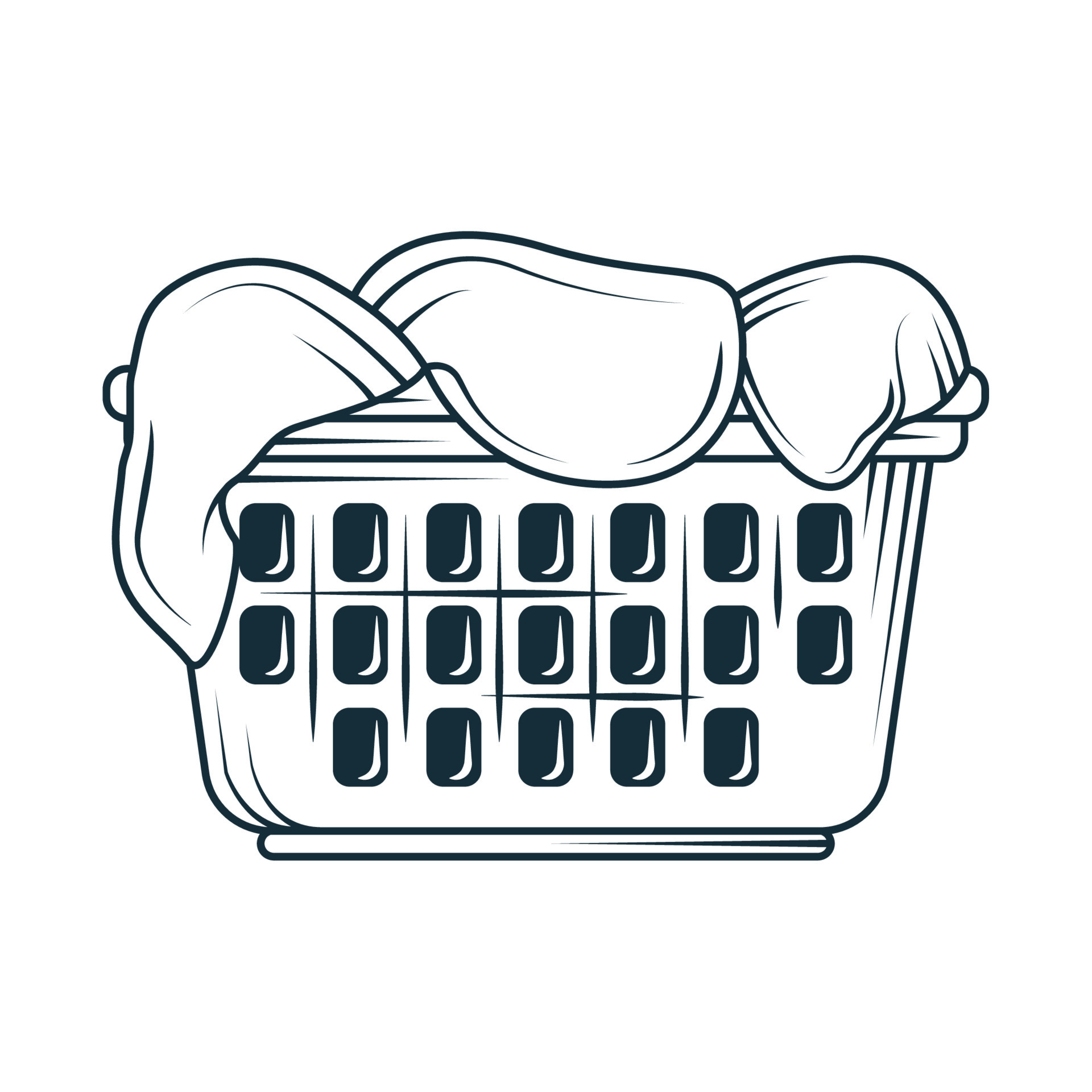 laundry basket and clothes 10793326 Vector Art at Vecteezy