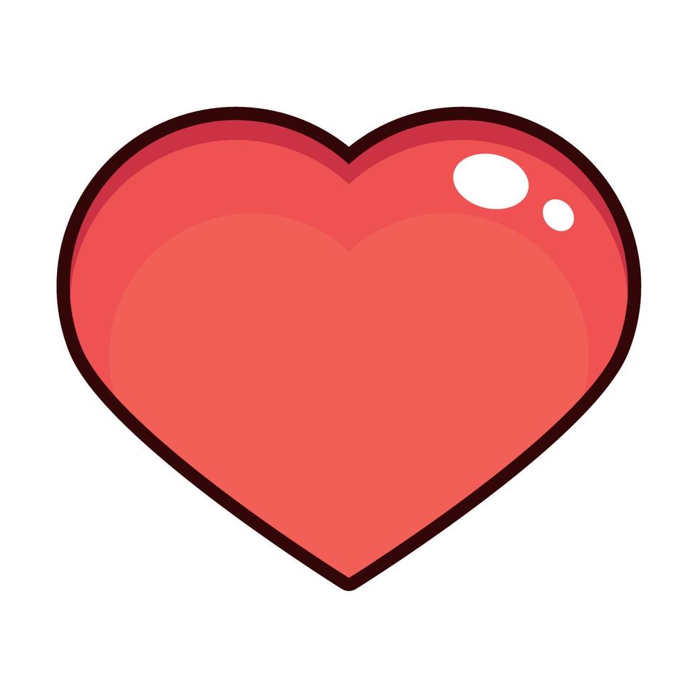icono de amor de corazon vector