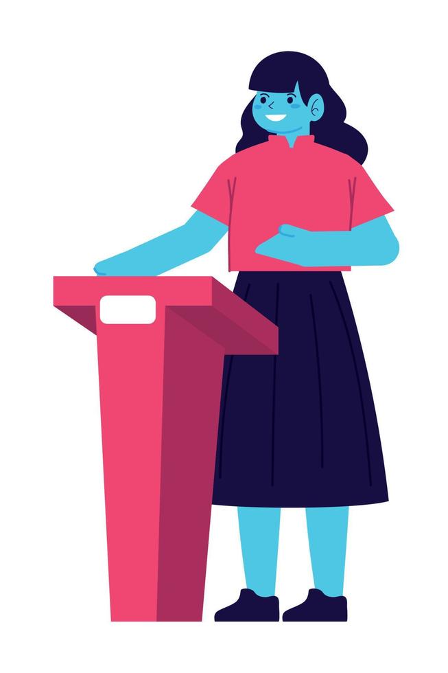 politician female speaking vector