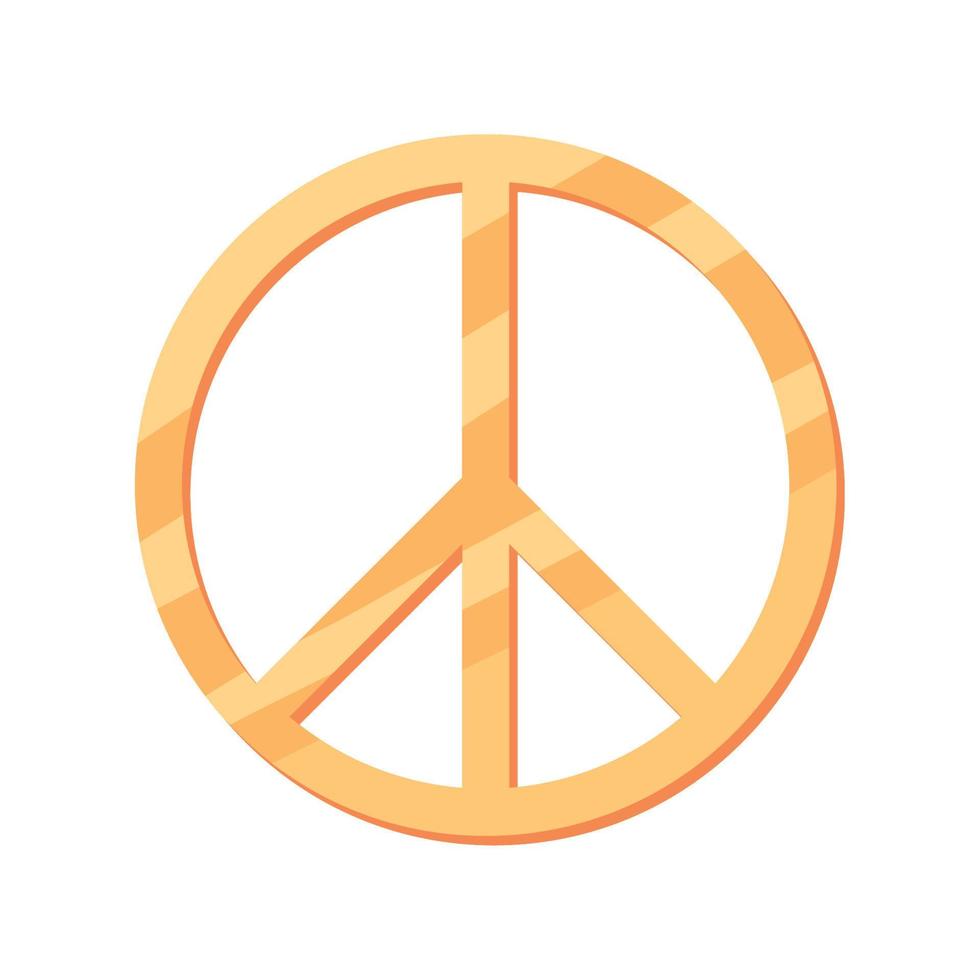 golden peace sign vector