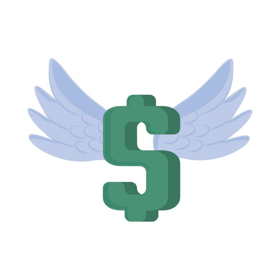 income money flying vector