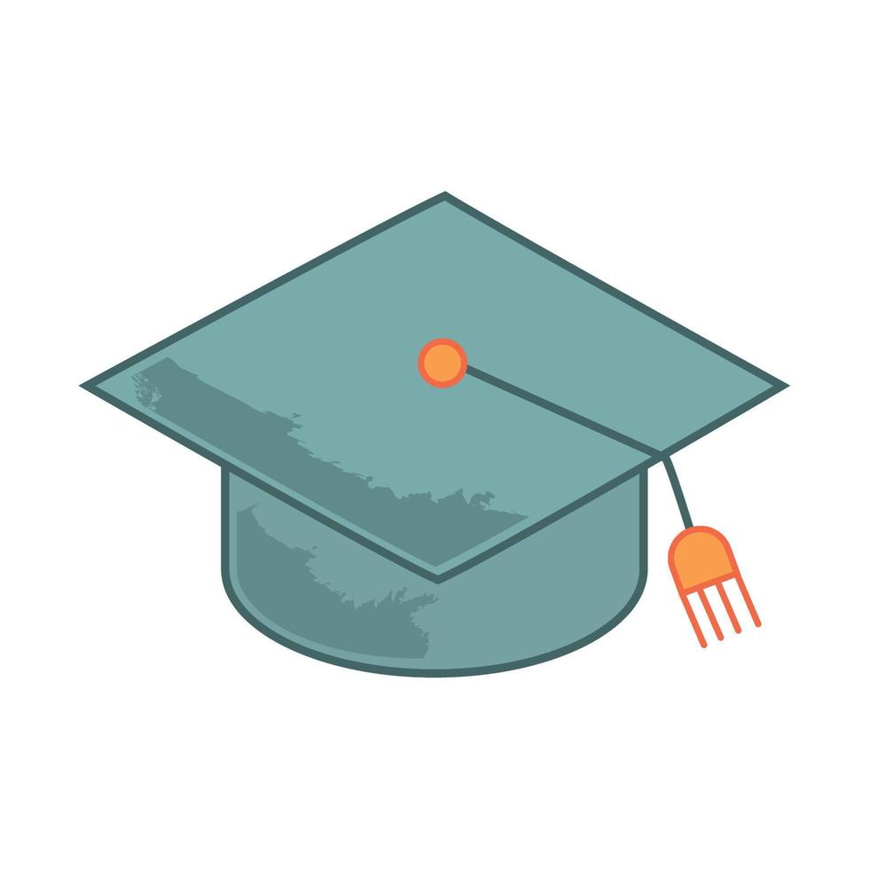 graduation hat icon vector