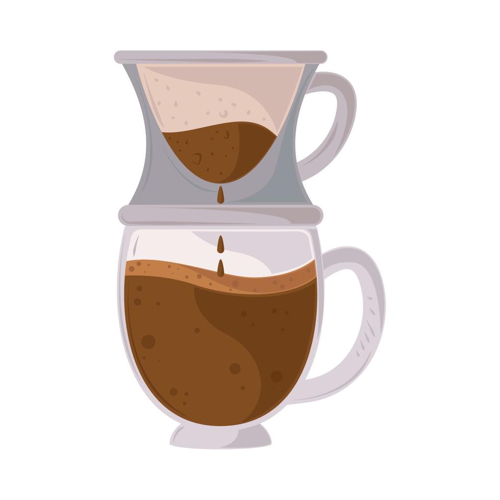 coffee dripping brew vector