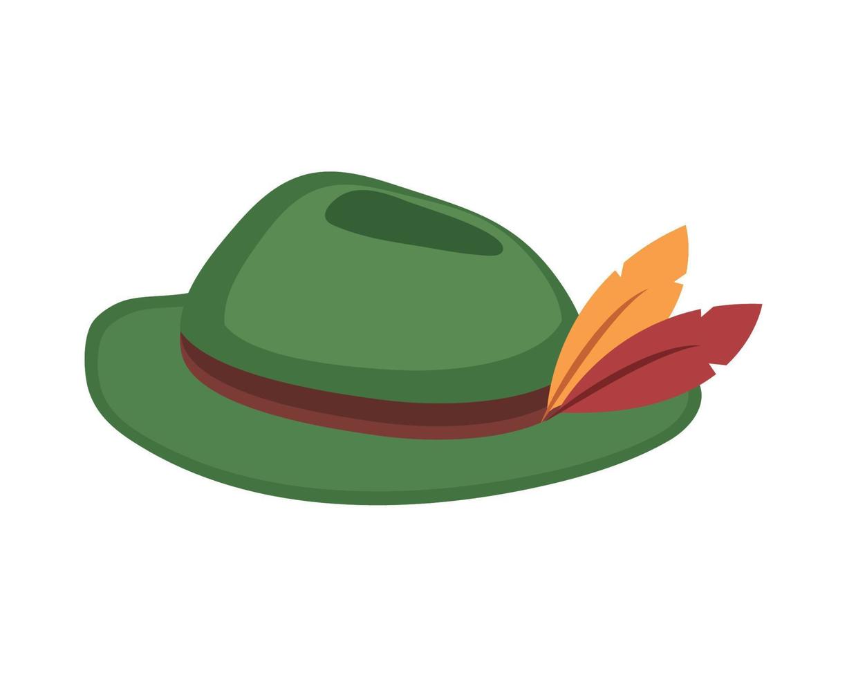 green bavarian hat vector
