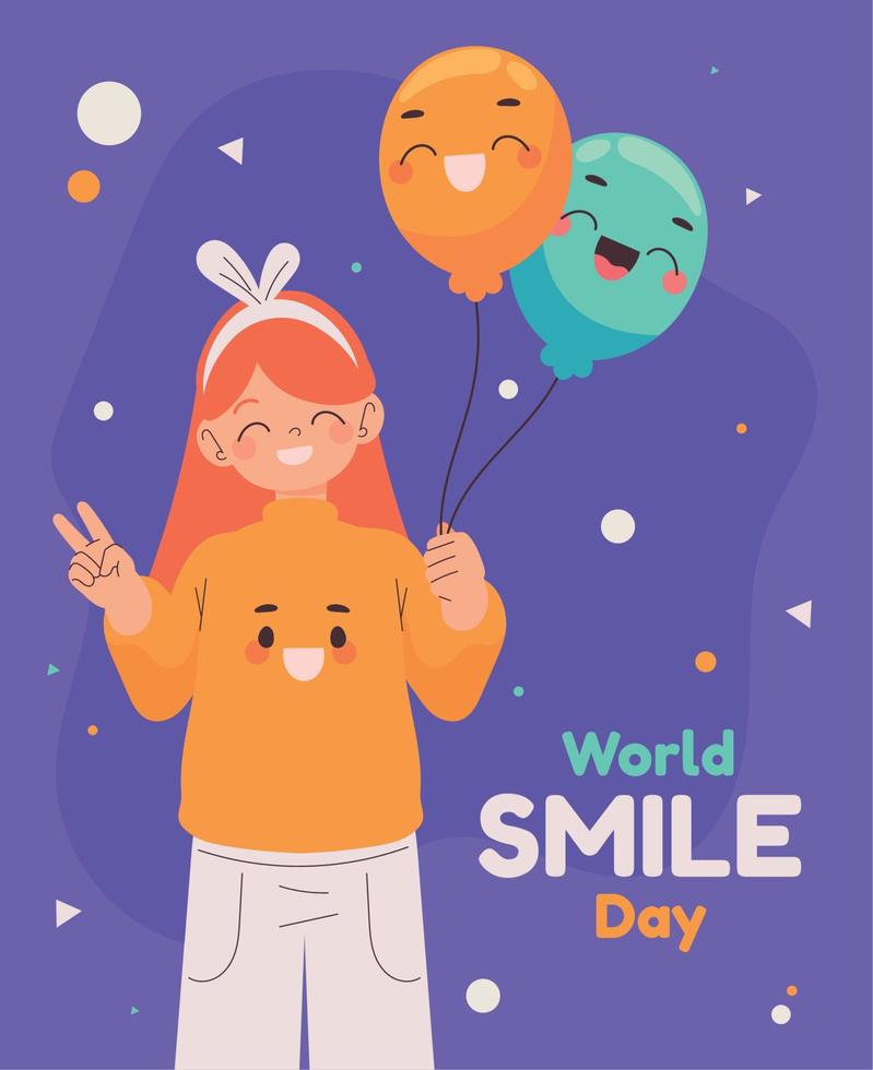 día mundial de la sonrisa, celebración vector