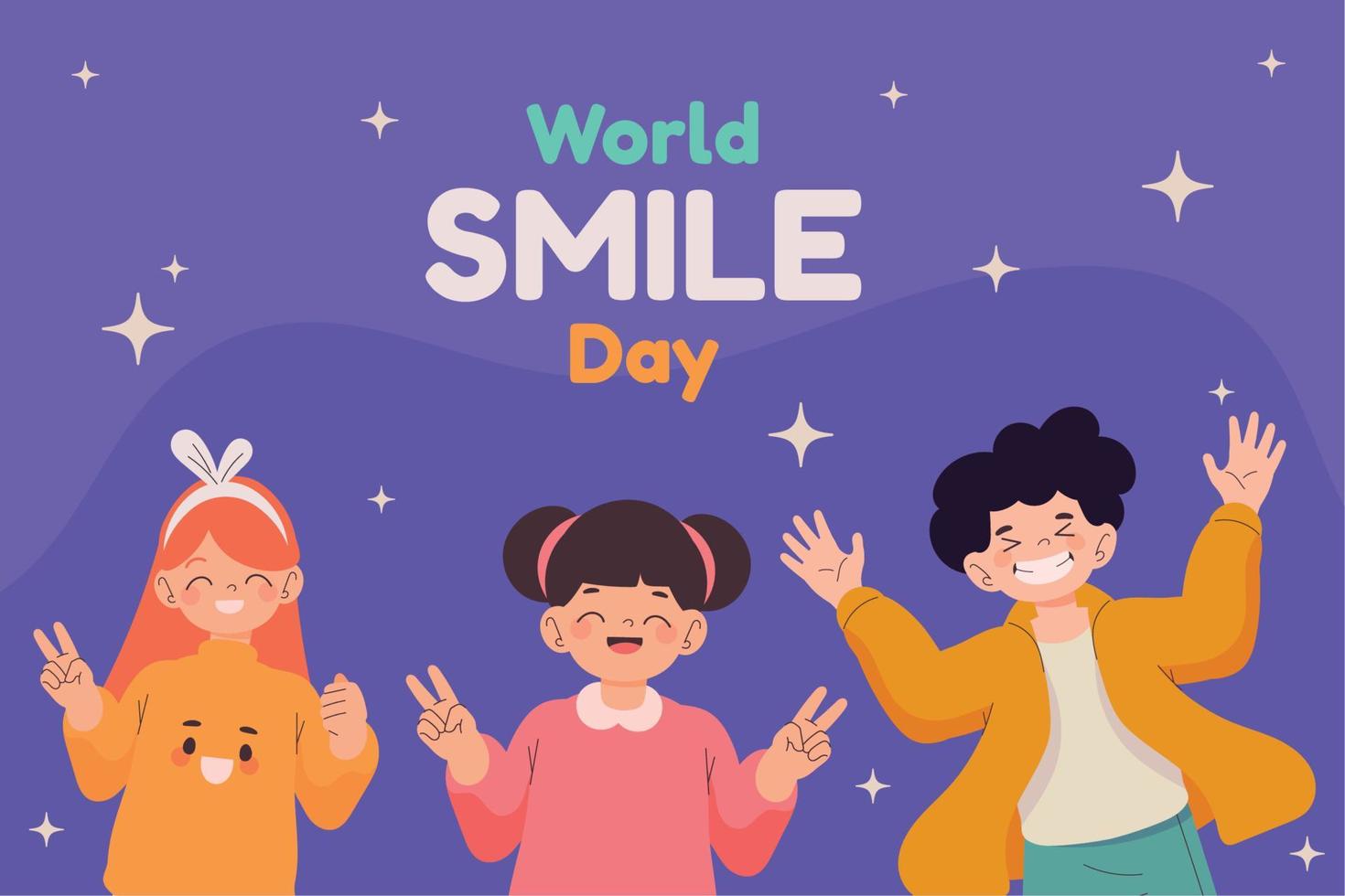 people, world smile day vector