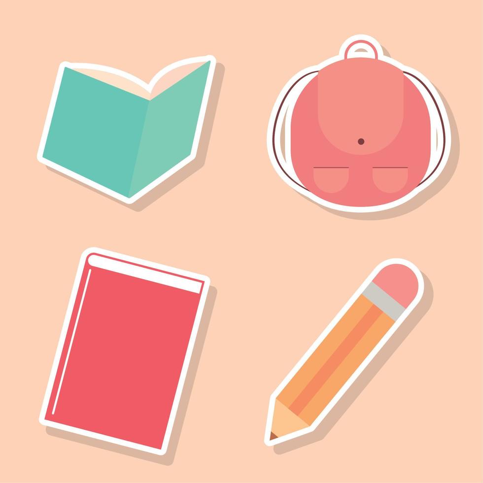 back to school supplies vector