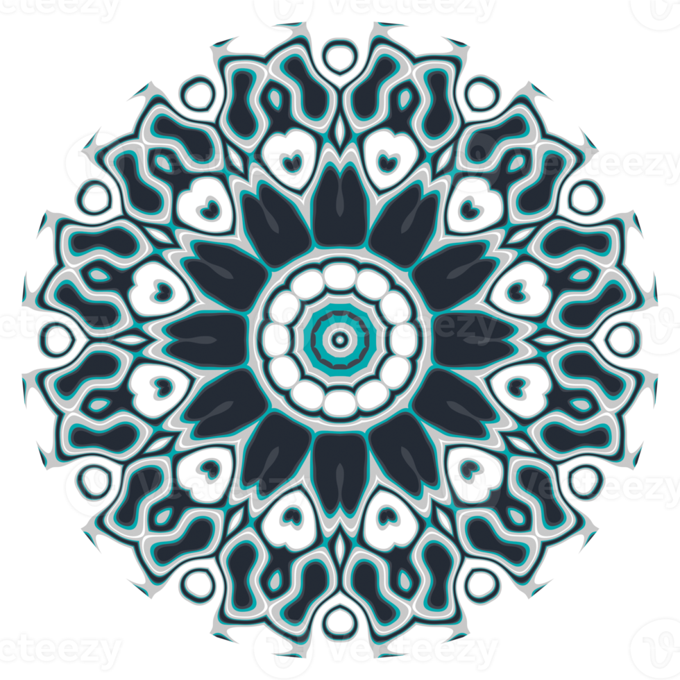 mandala modello ornamento con cerchio forma png