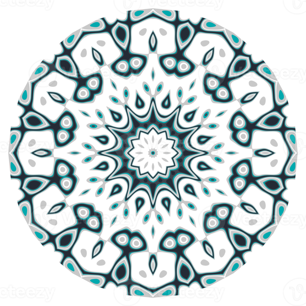 Mandala pattern ornament with circle shape png