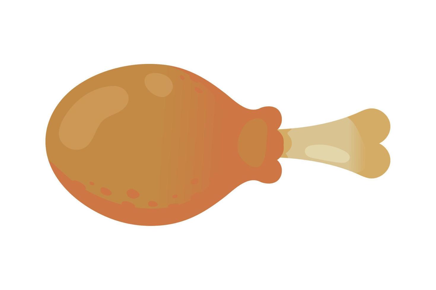 chicken leg food vector