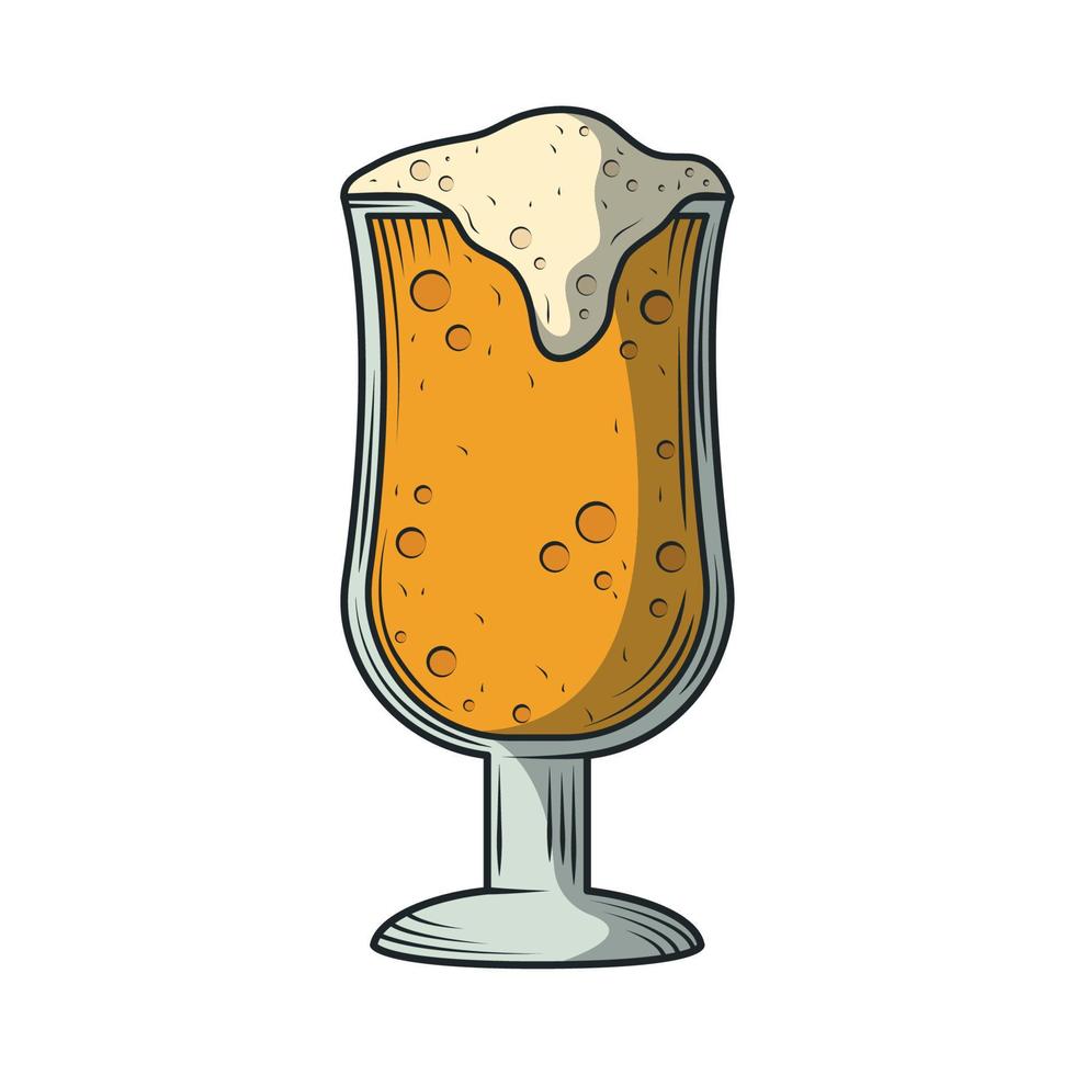 icono de vaso de cerveza vector