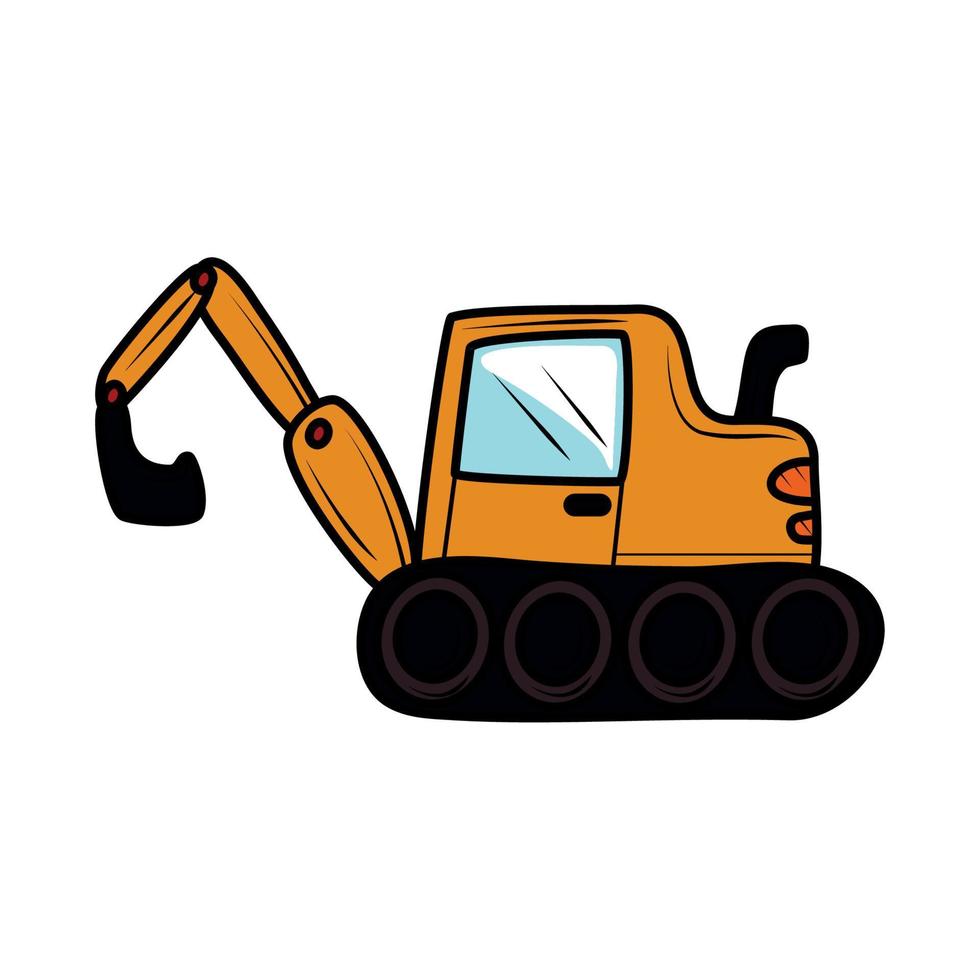 excavator machine transport vector