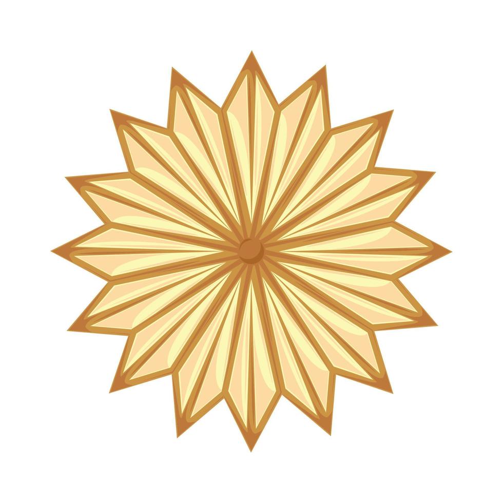 gold flower icon vector