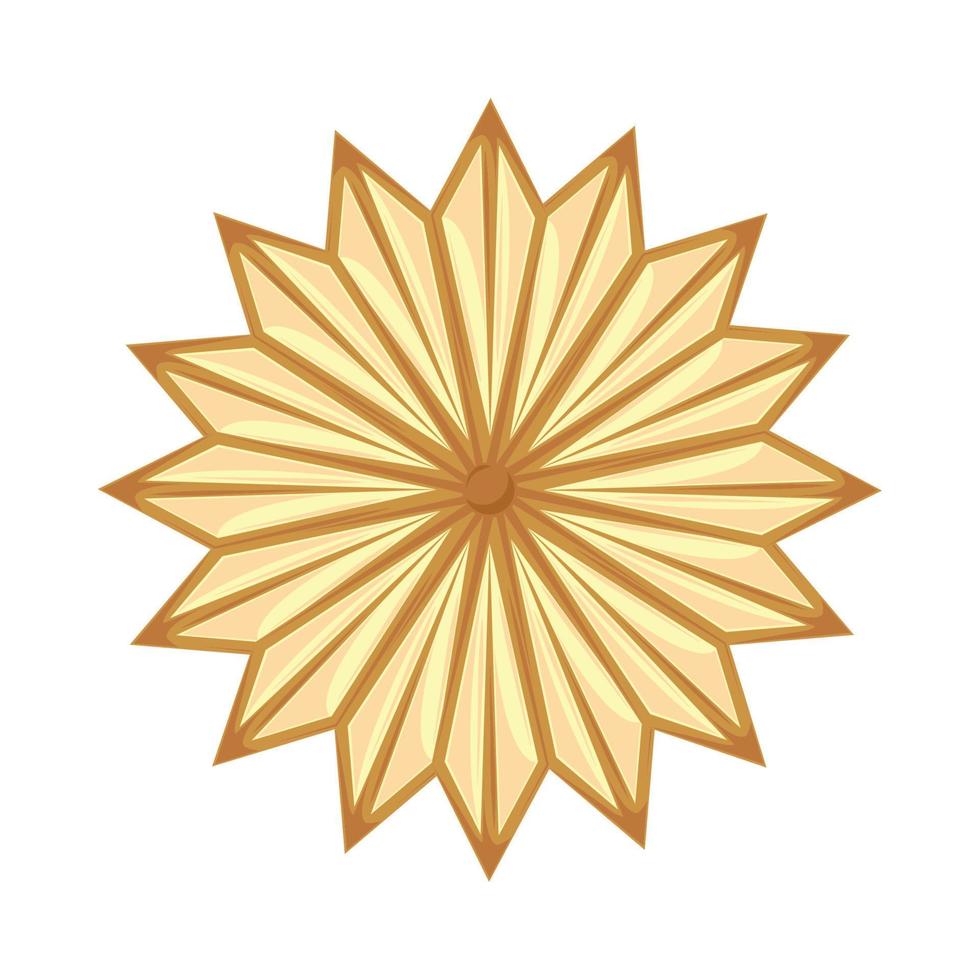 gold flower icon vector