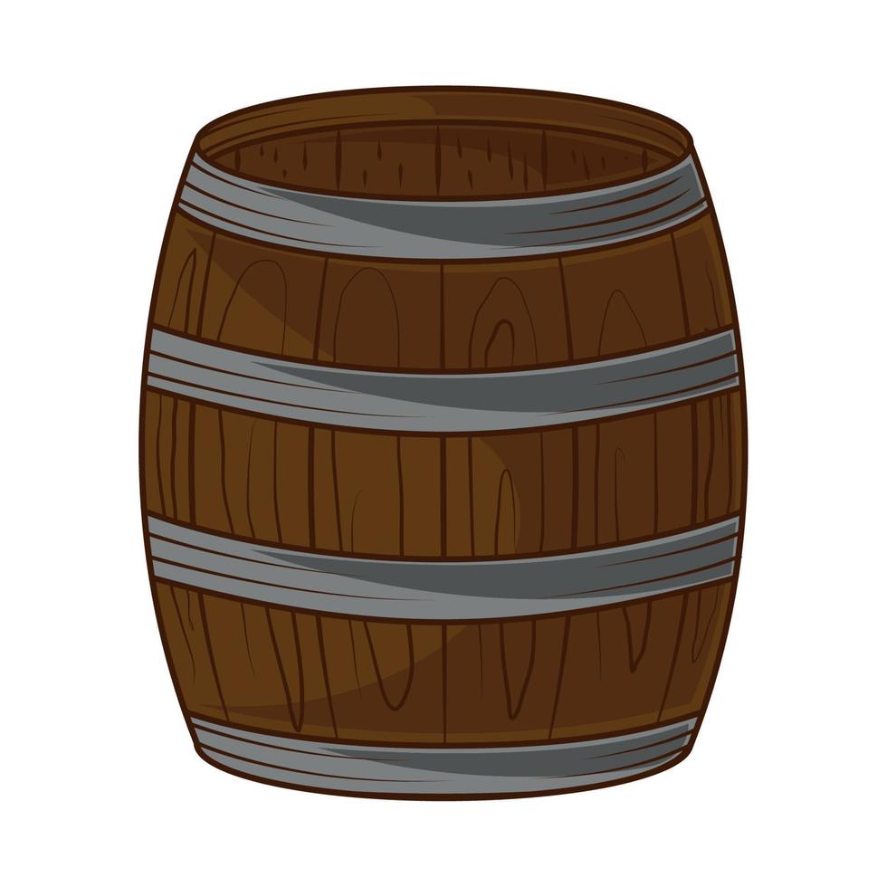 barril de madera de cerveza vector